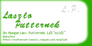 laszlo putternek business card